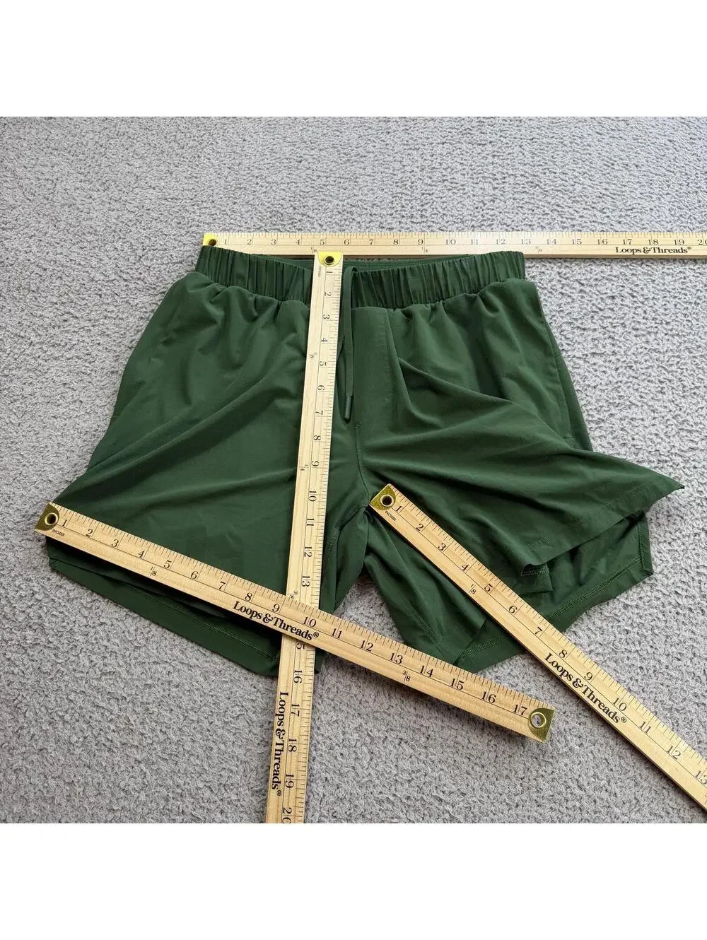 Lululemon Pace Breaker Lined Shorts Green Ripstop Athletic Running Shorts XS